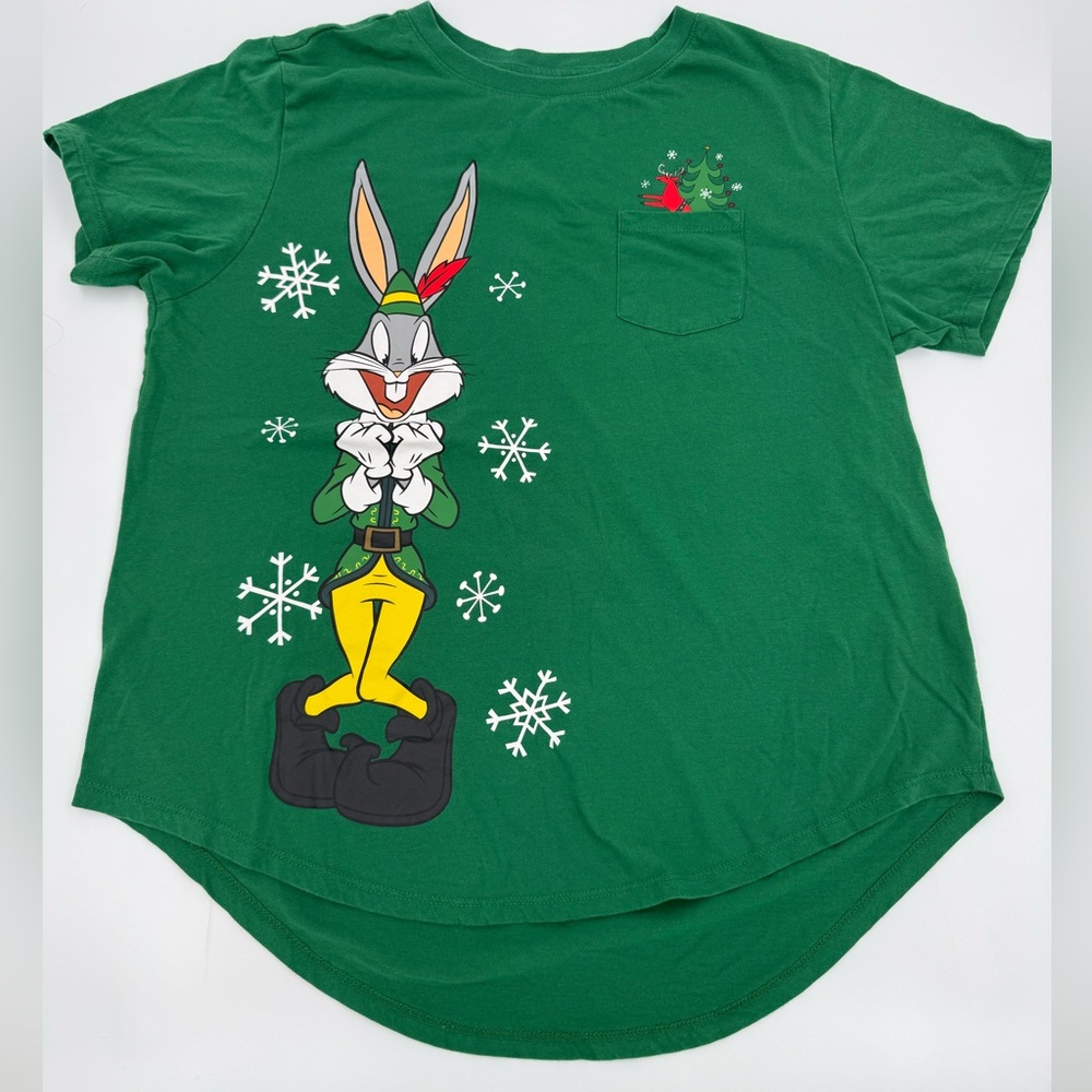 Warner Bros 100th Anniversary Bug’s Bunny Elf Looney Toons T-Shirt Girl Size XXL